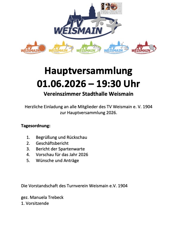 TOP für die Hauptversammlung 2026