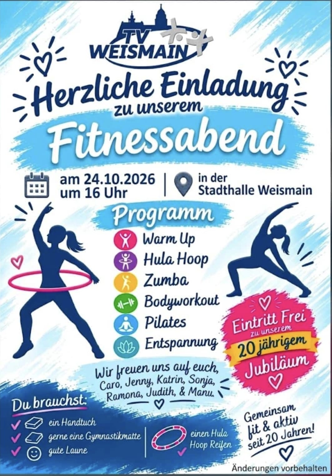 Einladung zum Fitnessabend